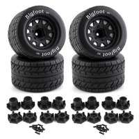 4pcs 110 monster truck rubber tire tyres 12mm 14mm wheel hex for traxxas arrma redcat hsp hpi tamiya kyosho rc car