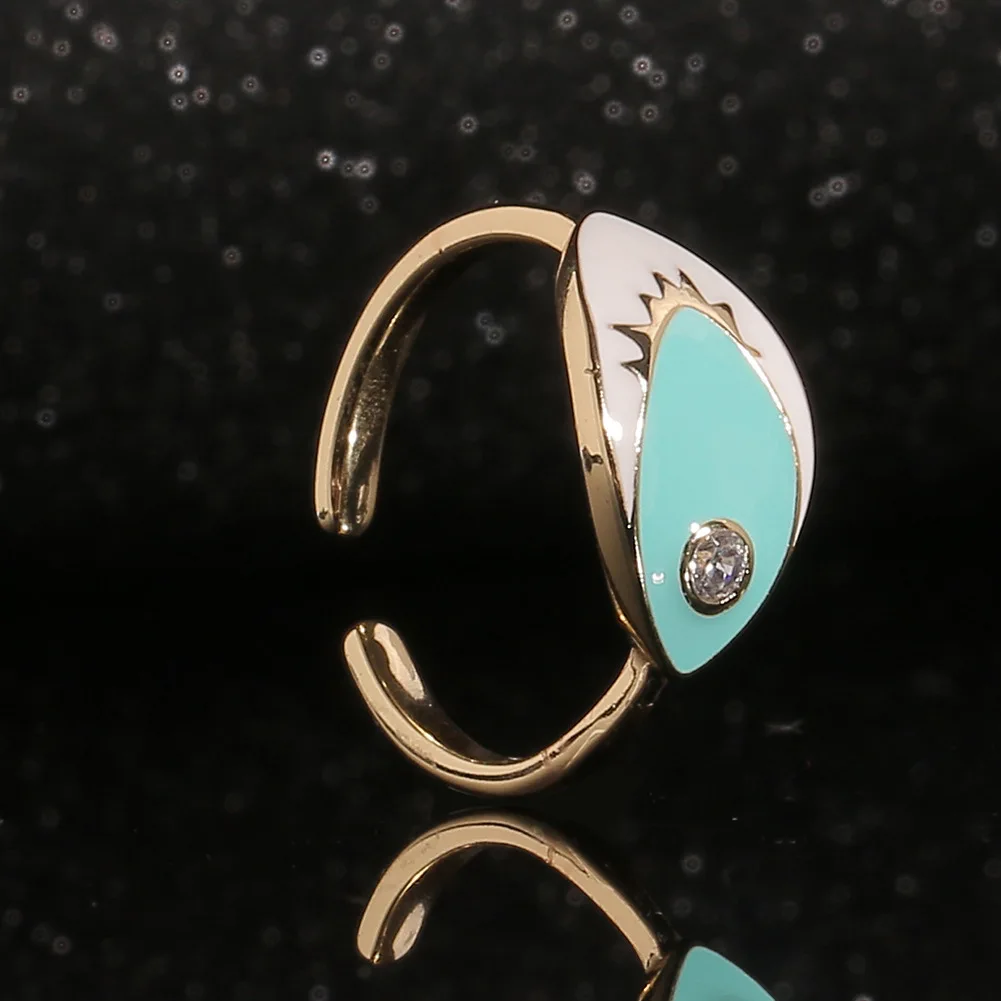 Новое Женское свадебное украшение медное эмалированное кольцо с дьявольским