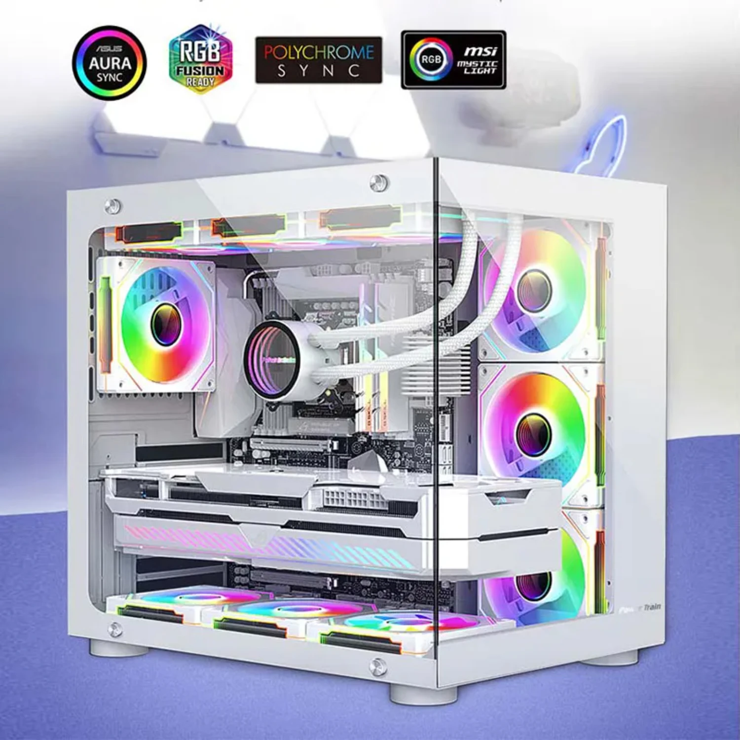 UF-1 PRISM 4 PRO Вентилятор для корпуса компьютера 12 см ARGB 4-контактный ШИМ Тихий