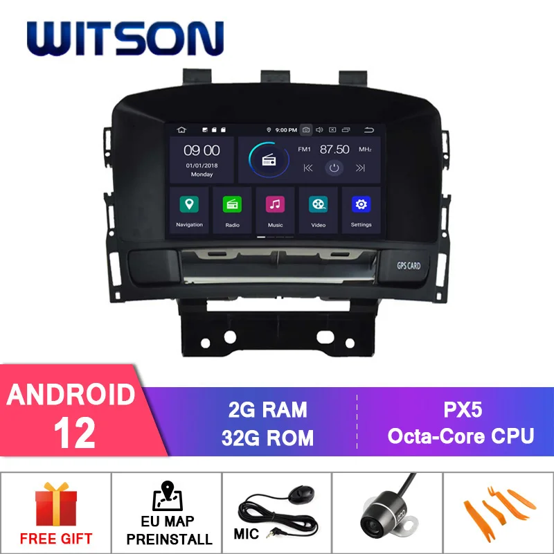 

WITSON Android 12 Octa- core 4G RAM + 64G ROM автомобильный DVD-плеер GPS для OPEL ASTRA J автомобильное аудио радио gps плеер аудиосистема