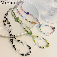 mihan delicate jewelry flower choker necklace 2022 new trend spring summer style glass beads necklace for party gifts