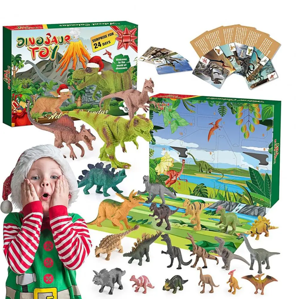

Dinosaur Blind Box Christmas Advent Calendar 24 Days Countdown with Cute Dinosaur Surprise Inside Gift for Friends Family Kids
