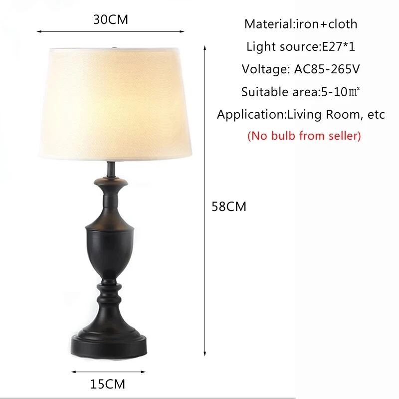 

Настольная лампа juhaw из металла и ткани