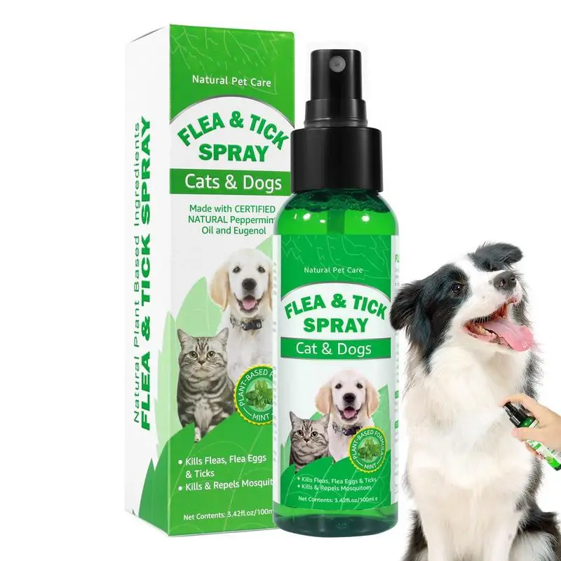 

100ml Natural Care Flea And Tick Spray For Dogs And Cats Flea Spray For Indoor Outdoor Dogs And Cats Flea Spray Pet Care