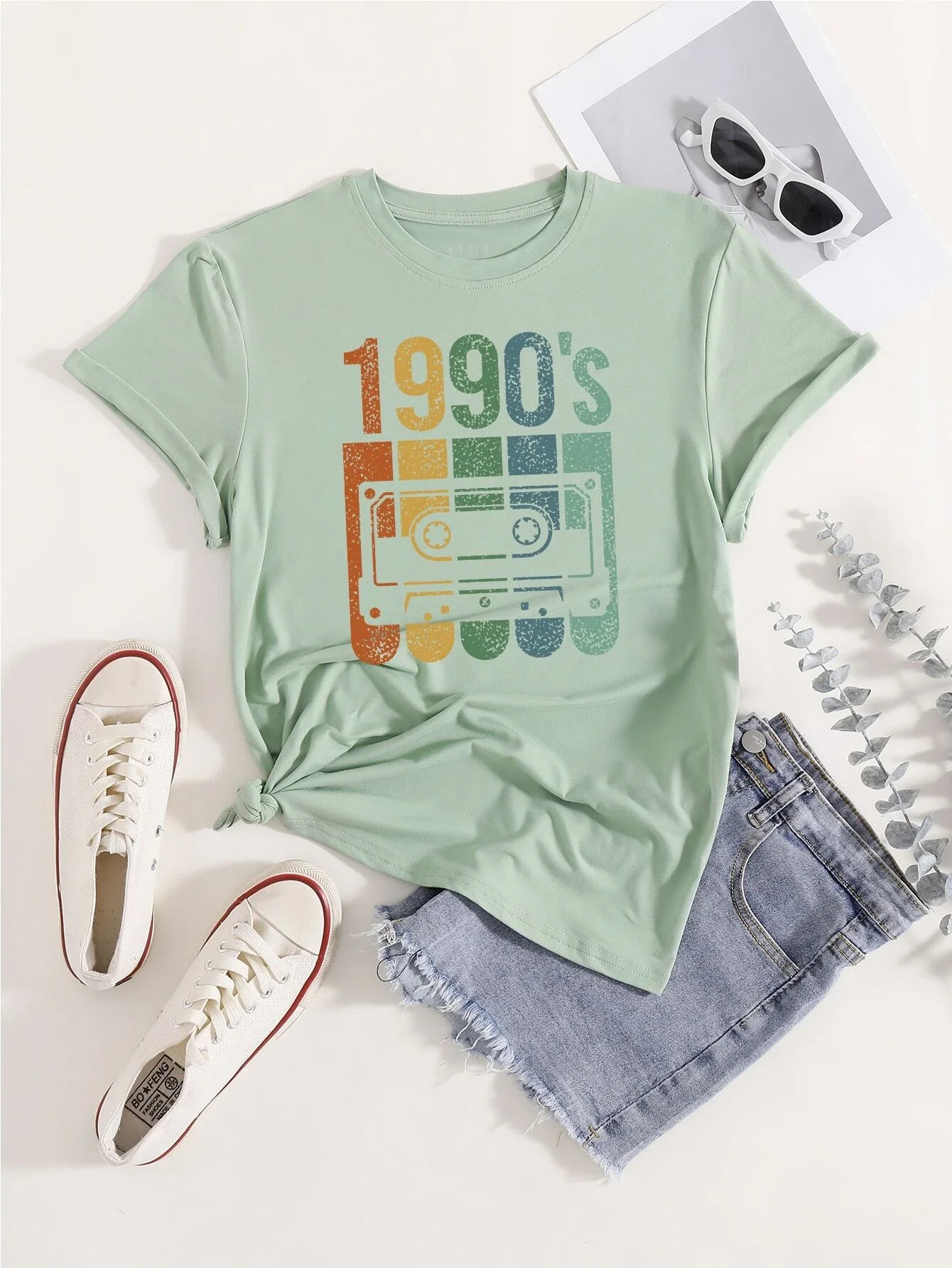 

Number & Tape Print Tee