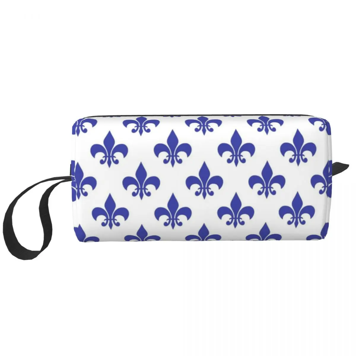 

Travel Purple Fleur-de-lis Pattern Toiletry Bag Lily Flower Cosmetic Makeup Organizer for Women Beauty Storage Dopp Kit Case Box