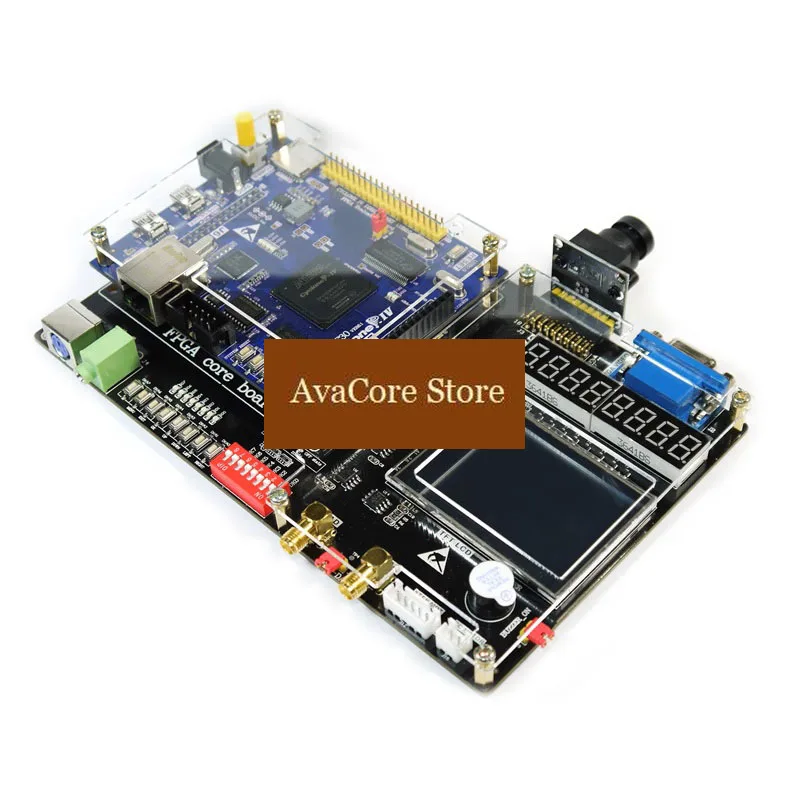 Фото Плата разработки AvaCoreFPGA EP4CE30, учебный комплект EDA с DDR2, USB2.0, TFT-дисплеем, AD/DA, управлением двигателем, Ethernet. №2