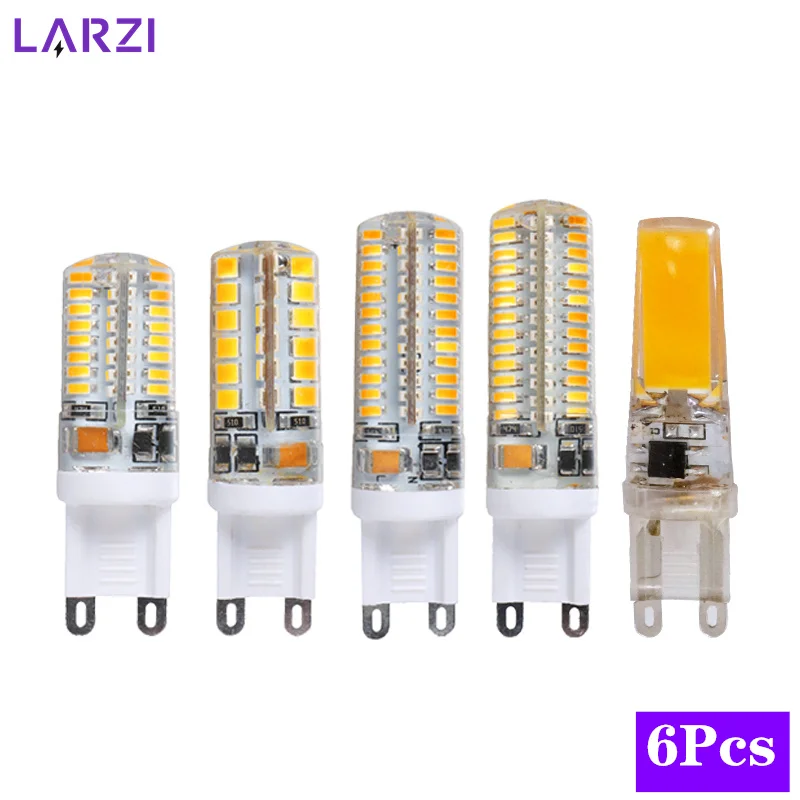 Светодиодная лампа G9 led 220V 6W 7W 9W 10W 12W 6 шт./лот светодиодная SMD 2835 3014 заменяемая