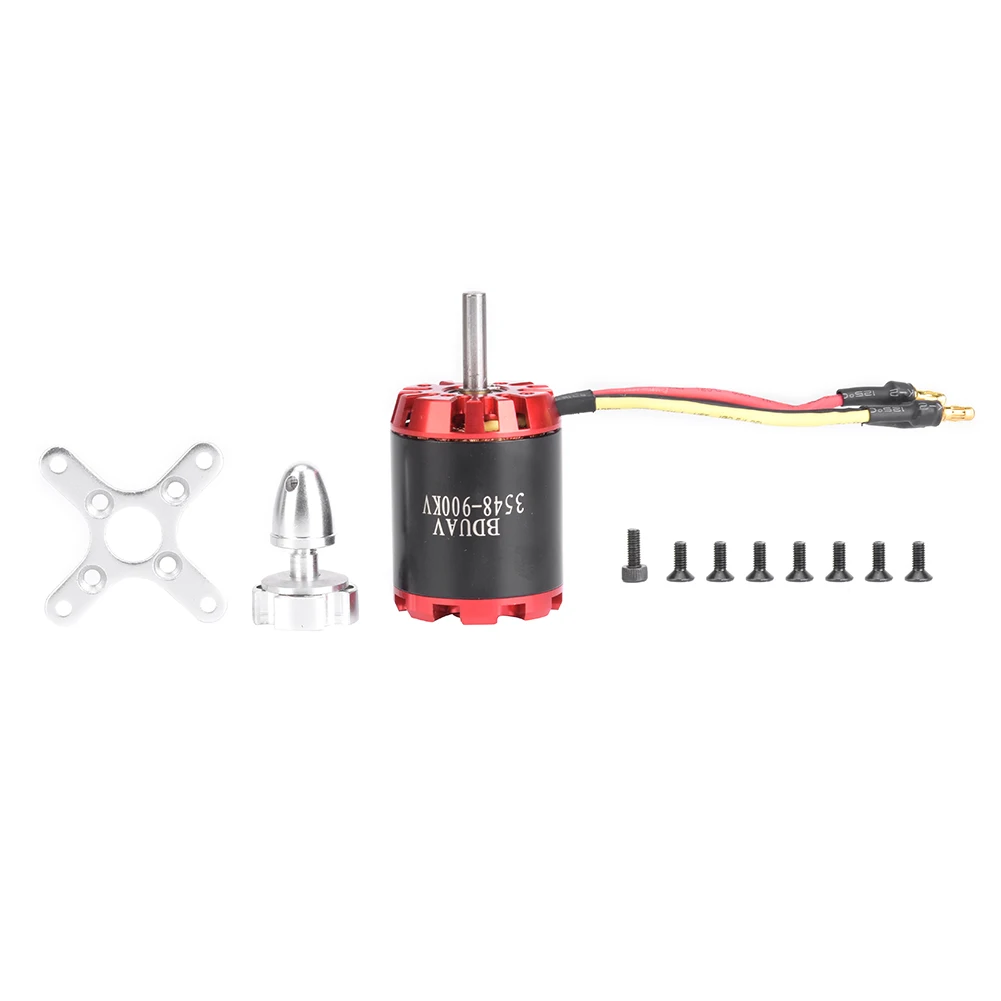 

1PCS N3548-900KV 2826 Red Black Stainless Steel External Rotor Brushless Motor for Aircraft Pow