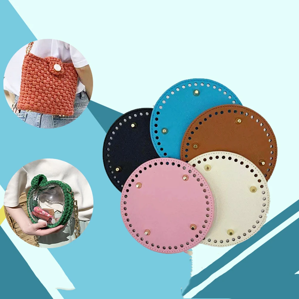 

Кожаная сумка, нижняя часть сумки ручной работы, овальная, круглая Нижняя сумка, аксессуары для вязания сумок, сумка через плечо, нижняя сумк...