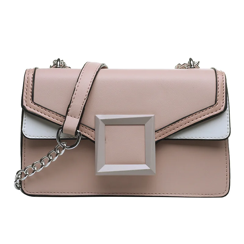 

Luxury brand square women's PU leather handbag, high-quality designer handbag, with chain, new collection in summer 2022