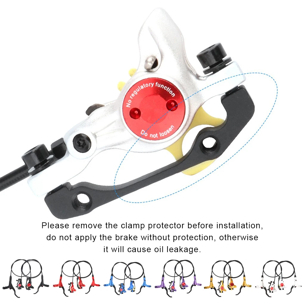 

2 Pieces Bicycles Hydraulic Disc Brake Left Rear Right Front Road Cycling Outdoor Riding Braking Parts Accessories Black