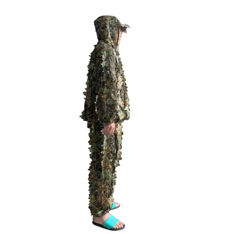 

3D Leaves Bionic Camouflage Hunting Ghillie Suit Adult CS Shooting Suit Outdoor Jungle Watch Bird Tactical Military Combat Cloth