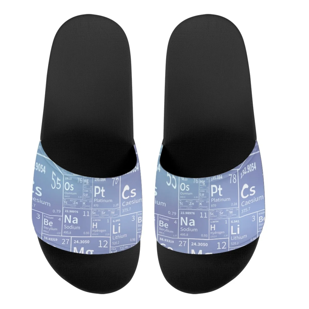 Stylish Periodic Of Table Chemistry Flats Holiday Casual Waterproof Slippers for Women Design Anti-slip Open Toe Luxury Sandals