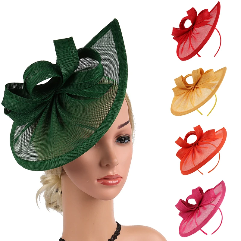 

Elegant Fascinator Sinamay Hat Cocktail Tea Party Fascinator Headband Vintage Kentucky Derby Fascinators For Wedding Women Hats