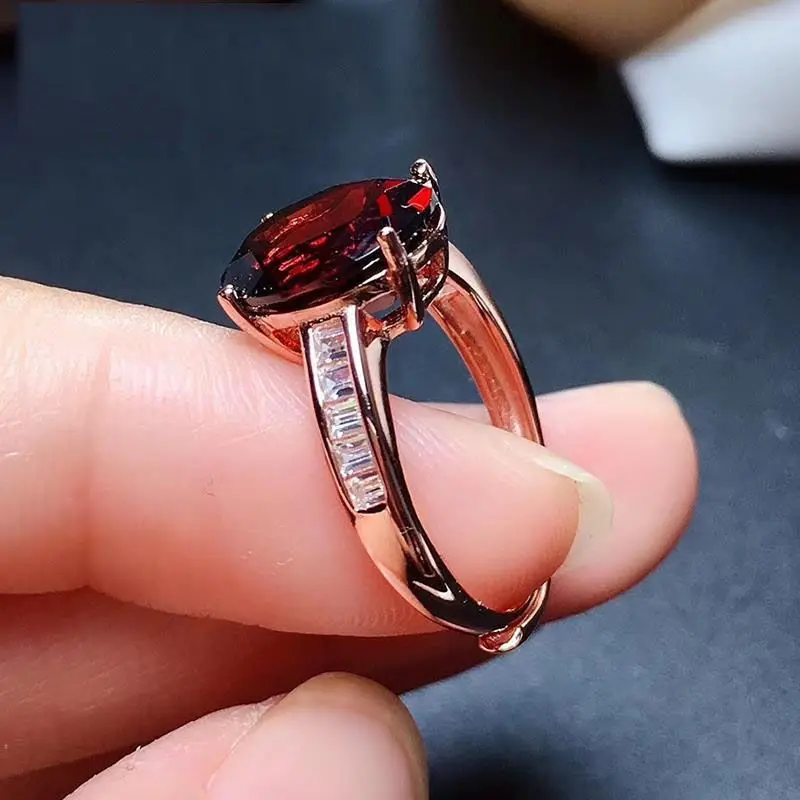 Новые Классические обручальные кольца в стиле ретро с овальным Рубином для