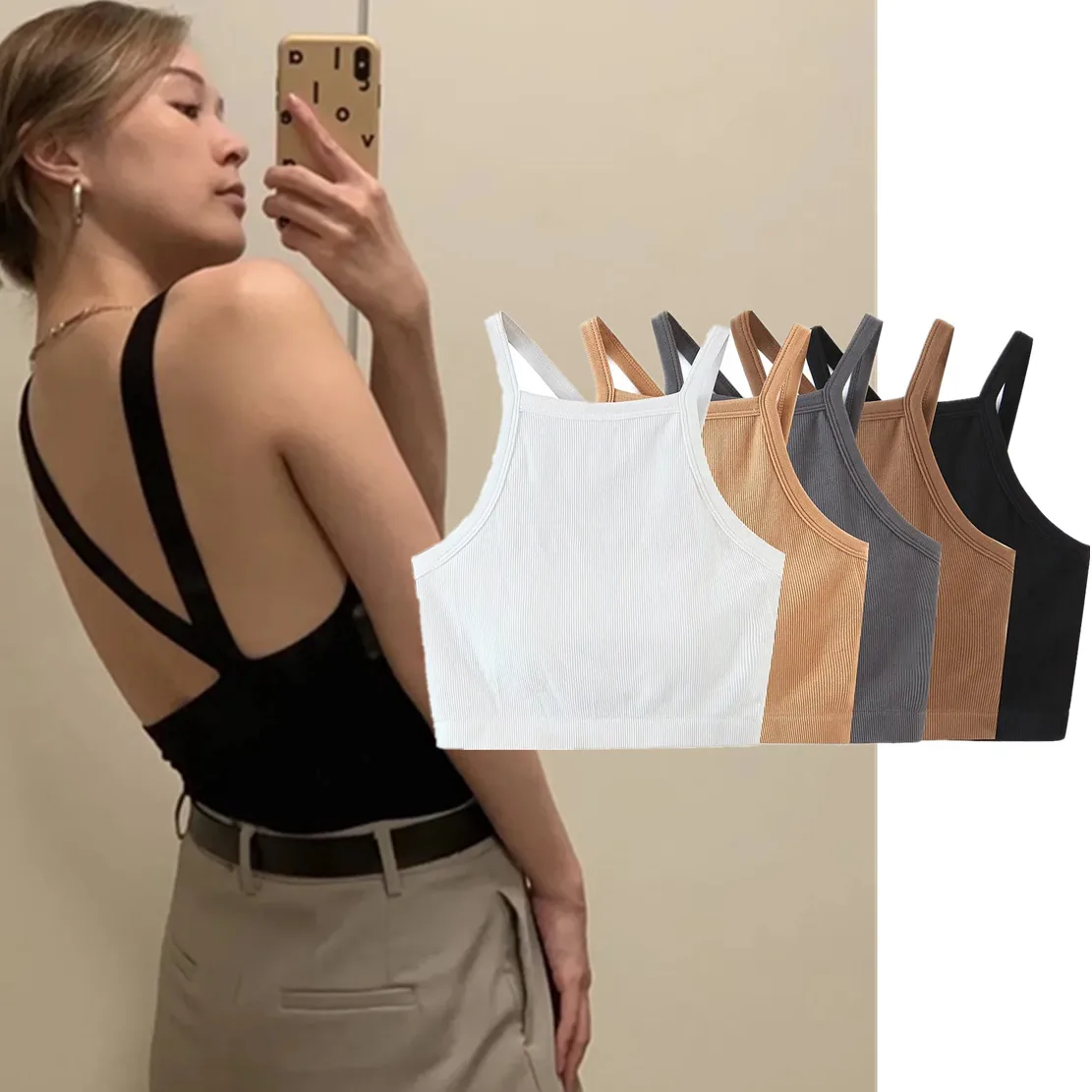 

Elmsk 2022 летние модные майки на одно плечо Ins блогеры Асимметричная кофта трикотажная в рубчик с бюстгальтером футболки для женщин