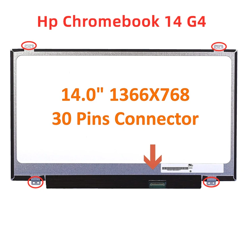 

Hp Chromebook 14 G4 Replacement Laptop LCD Screen 14.0" WXGA HD LED DIODE (Substitute Replacement LCD Screen Only. Not a Laptop)