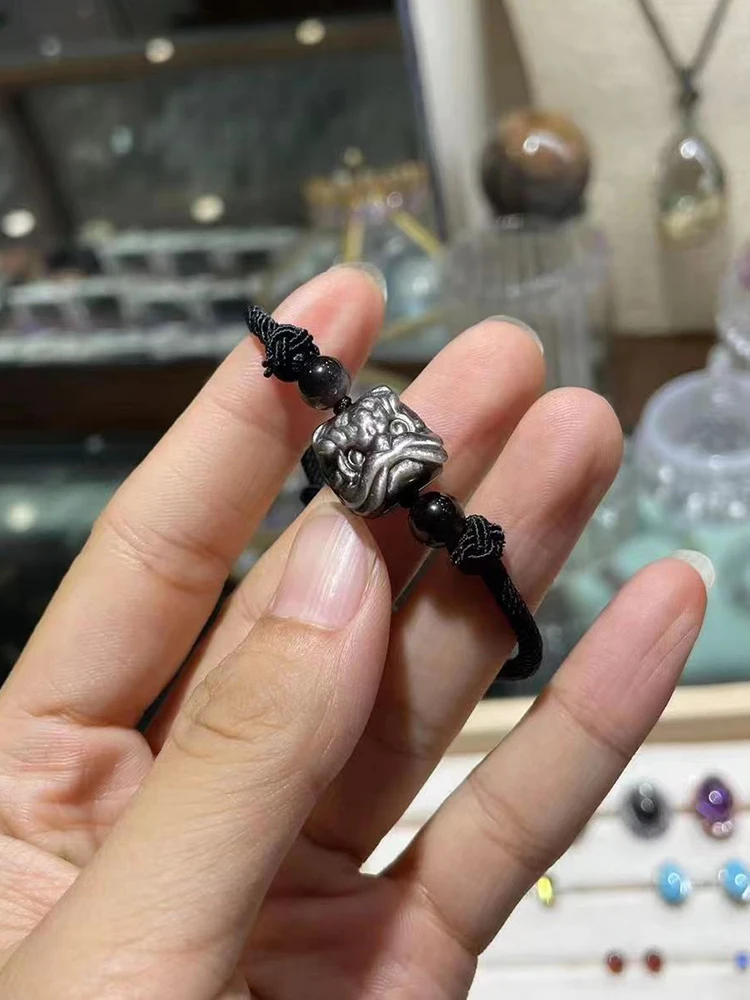 Серебряный камень Xingshi Цепочка Ожерелье High Sense Lucky Beads Подвеска Браслет Подарок