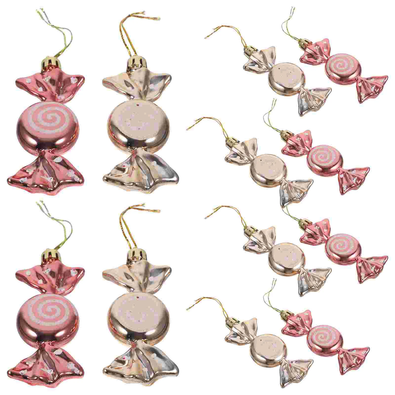 

12 Pcs Ornaments Hanging Decors Props Christmas Tree Pendants Plastic Xmas Party