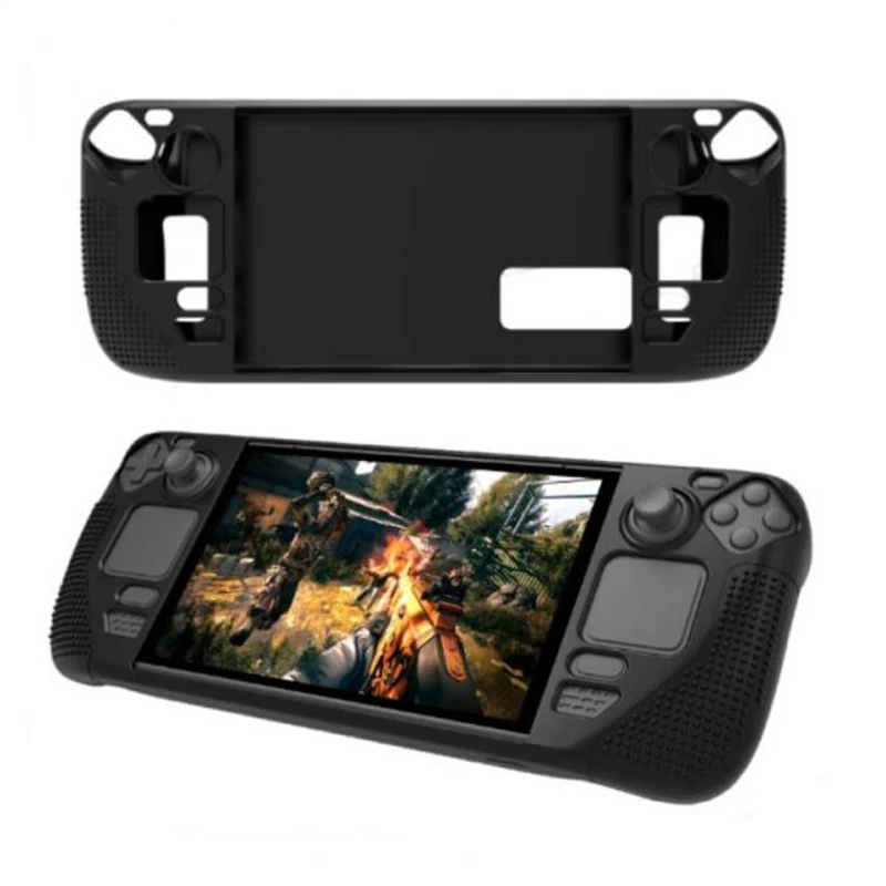 

funda capa For Steam Deck Anti-slip Particles Game Console soft Silicone Protective Cover For Steam Deck Protective Case Shell