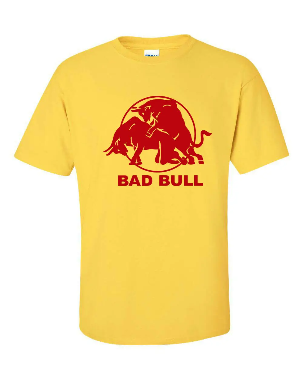

Bad Bull Having Sex Red Sexual Joke Energy Drink Funny Men's Tee Shirt 380