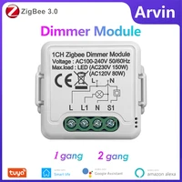 tuya zigbee 3 0 smart dimmer switch module supports 2 way control wireless remote control compatible with alexa google home