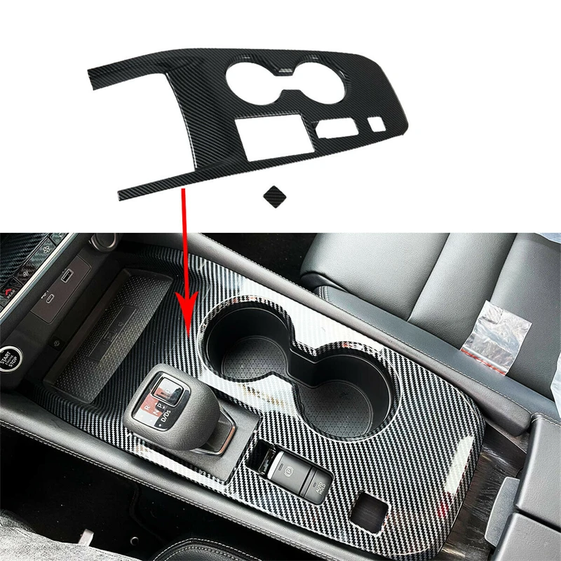 

Carbon Fiber Gear Shift Box Panel Cover Trim ABS For Rogue X-Trail 2021 2022