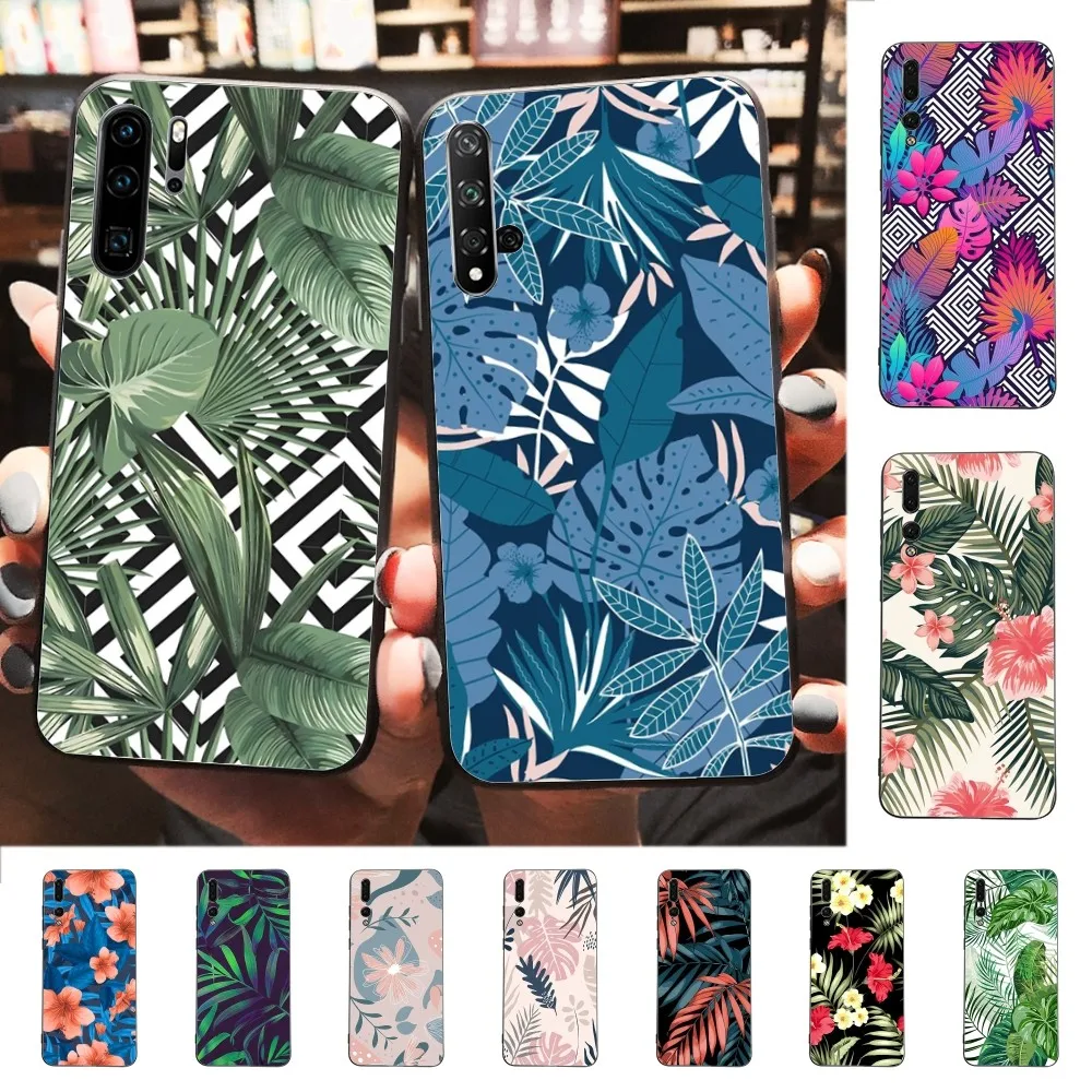Чехол для телефона с пальмовыми листьями Huawei P 8 9 10 20 30 40 50 Pro Lite Psmart Honor lite 70 Mate 20lite