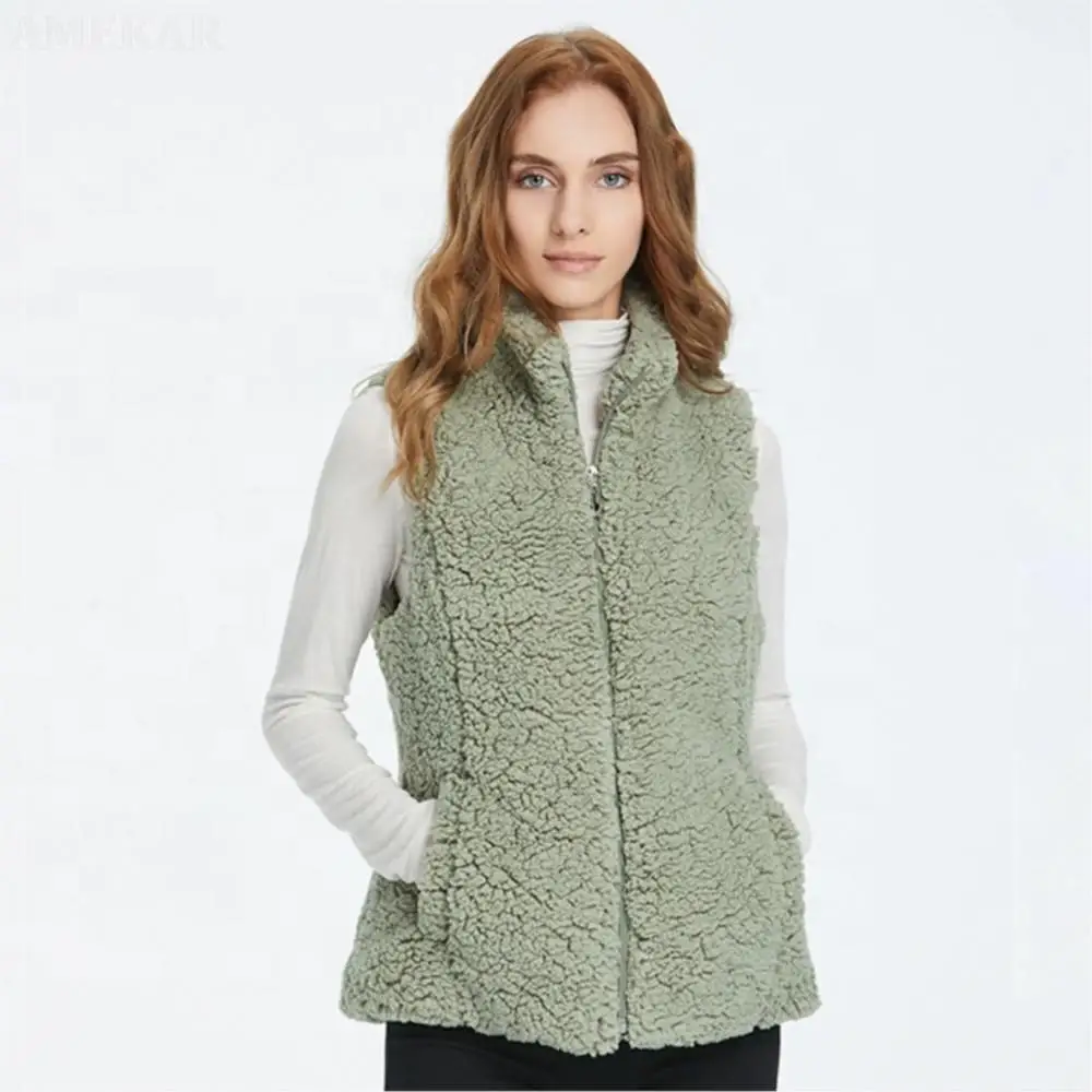 Woman Sport Real Fur Casual Vest Sleeveless Girls Real Fur Warmth Winter Coat Luxury Fashion Pure Color Zipper Parkas Plus Size