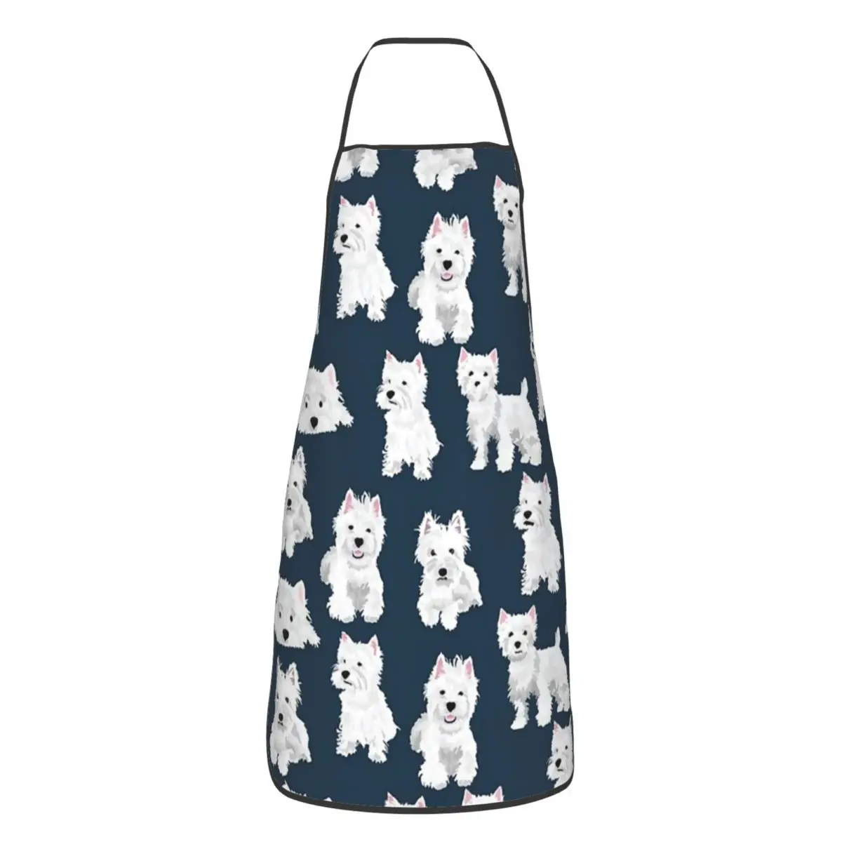 

Westie Apron Unisex Funny Kitchen Bibs Polyester Household Cleaning Pinafore