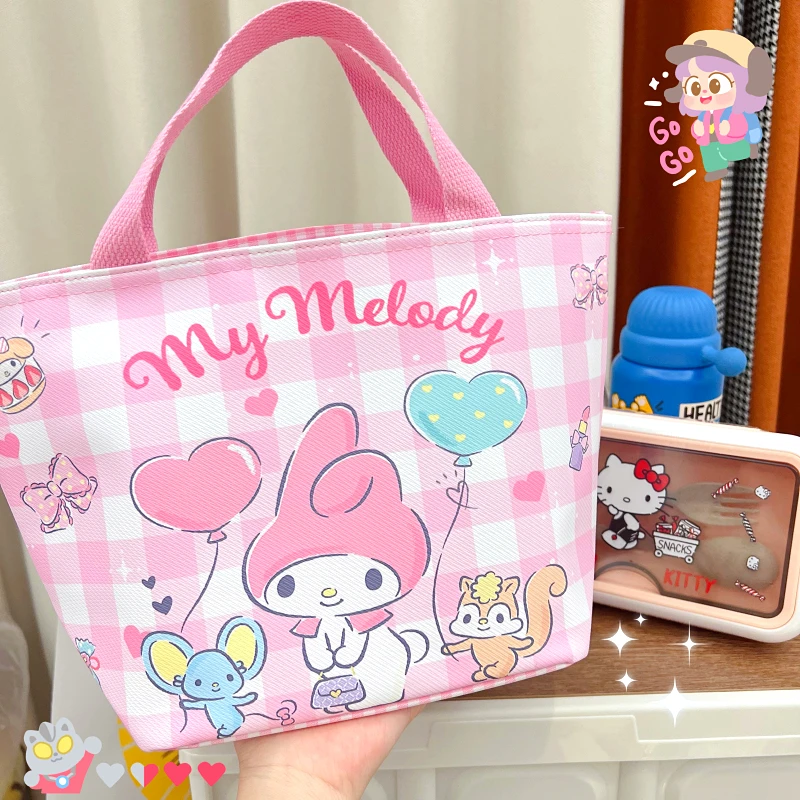 

Ланч-бокс Sanrio Mymelody Kuromi с помпоном, 20 х15 см