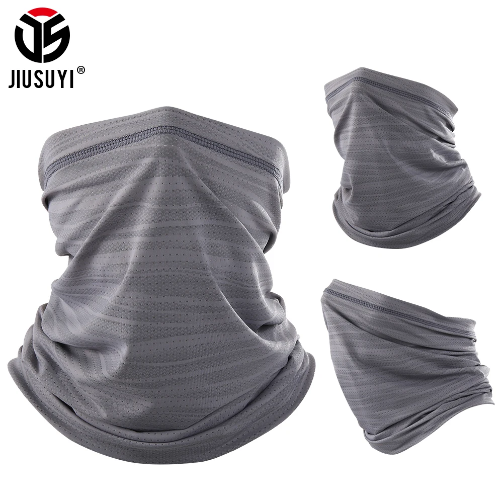 

Sports Half Face Mask Sunscreen Ice Silk Neck Gaiter Cover Tube Scarves Cycling Fishing Running Hiking Bandana Men Headscarves