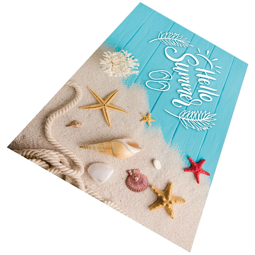 

Square Wooden Hanging Tag Beach Bathroom Decor Wall Mediterranean Style Sign Door Theme