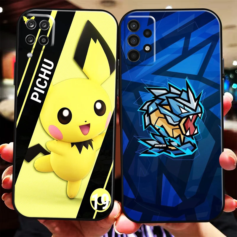 

Anime Pokemon Pikachu For Samsung Galaxy A11 A12 A21 A21S A22 A30 A31 A32 A42 A51 A52 A70 A71 A72 5G Phone Case Funda Black