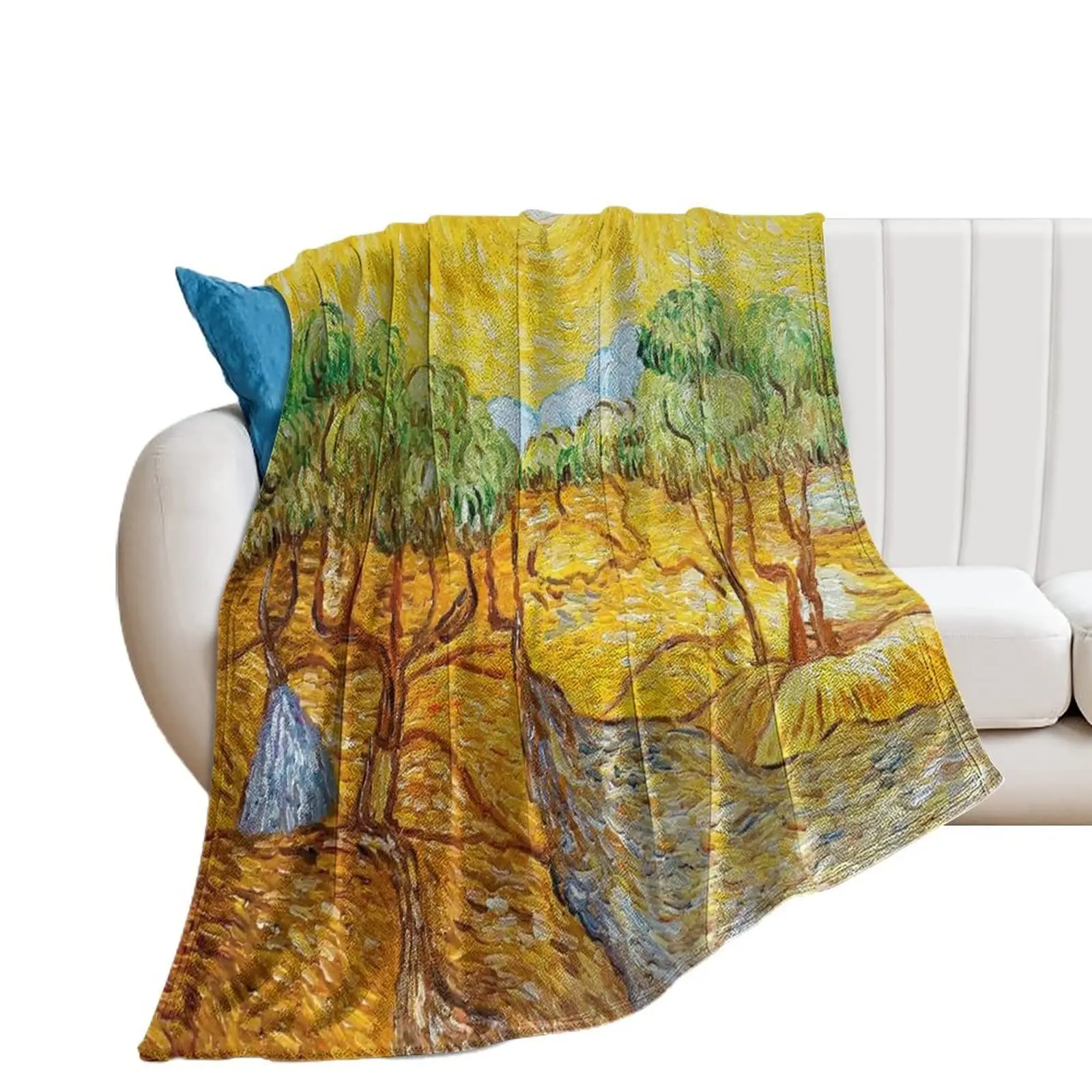 

The Starry Night Flannel Throw Blanket Soft Cozy Warm Bed Blanket All Season Blanket for Couch Bed Sofa Fall Nap Travel Van Gogh
