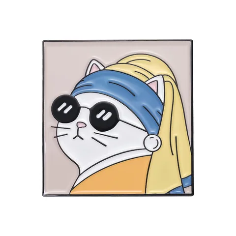 Милая брошь в виде кота, кошачий клуб, лебедь, очки любви, кинжал, бензопила, фруктовый кот, ангел, кошка, металлический значок, булавки для лацканов в стиле панк, ювелирное изделие, подарок