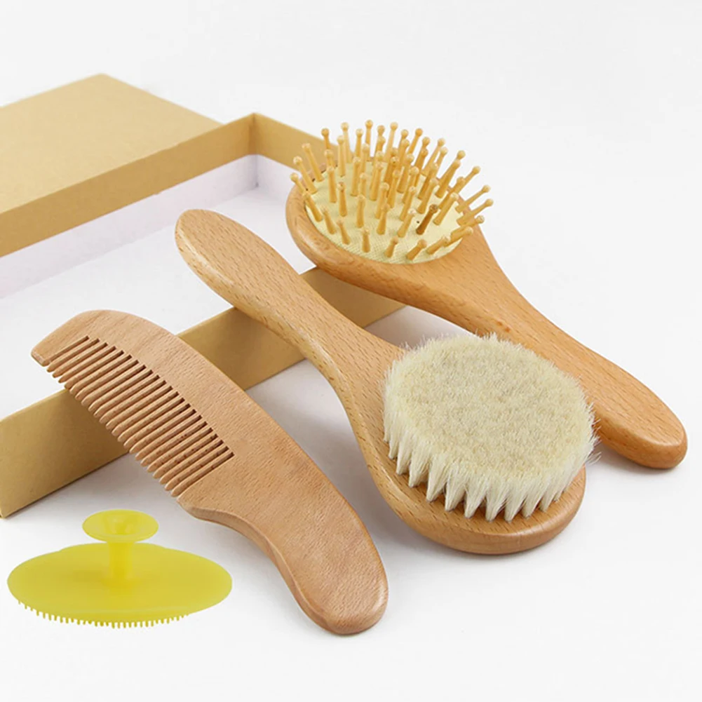 

4 шт., детская деревянная расческа для купания