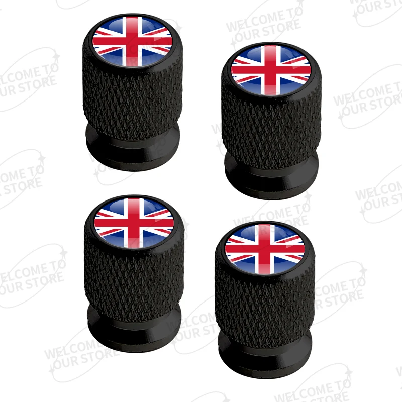

Алюминий для Union Jack Flag Logo Mini Cooper Jaguar Land Rover Vauxhall Lotus 4 шт. Автомобильный декор Колпачки клапанов шин Крышка штока