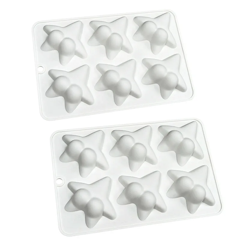 3D морская звезда, мусс, силиконовая форма для торта, мультяшная звезда, мыло, свеча, лоток для кубиков льда, воск, мелки, карандаш, желе, смола, кухонные инструменты для выпечки