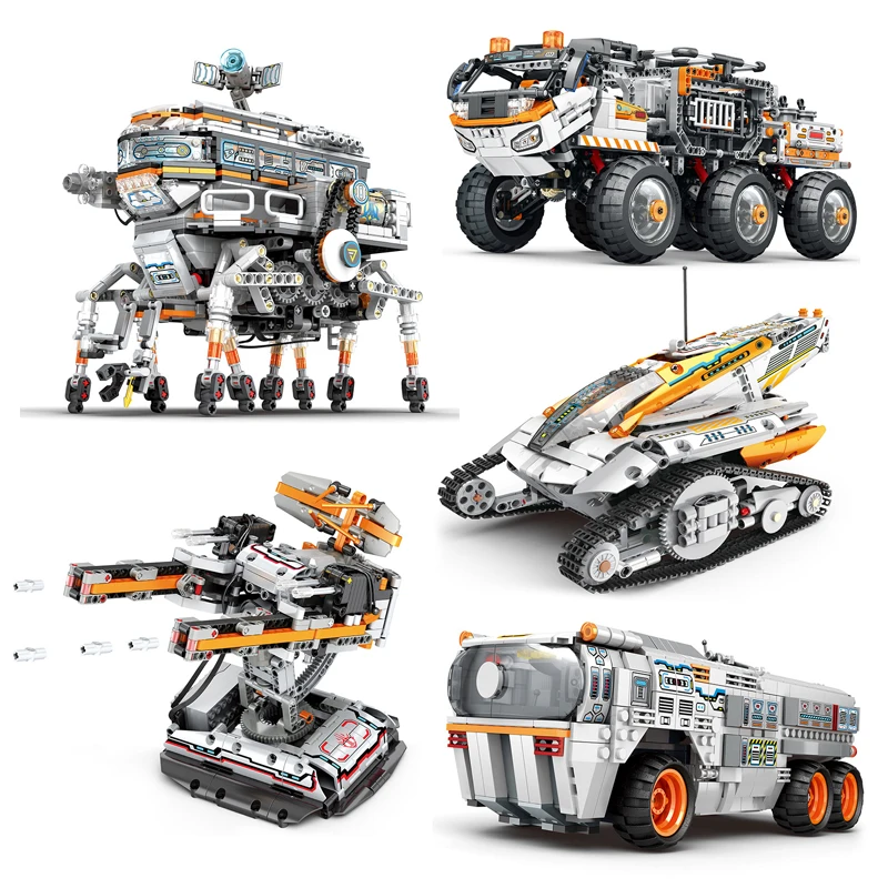 

Space War Science Fiction Explorer Remote Control Electric Soldiers Carrier Building Blocks Transport Truck Bricks Boys Toys