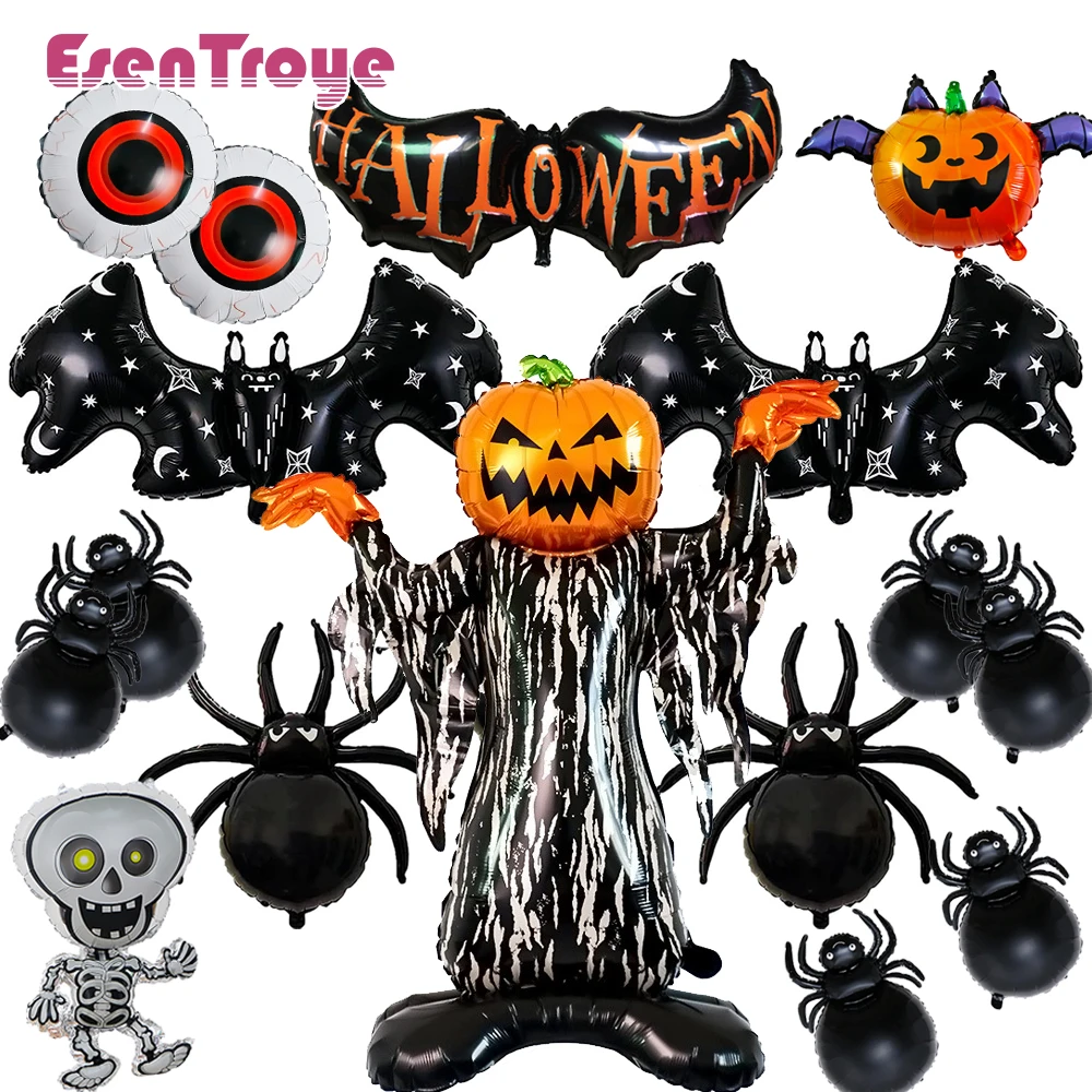 

Halloween Black Spiders Ghost Foil Balloons Pumpkins for Halloween Party Spider Theme Birthday Decoration Kids Toys Globo Favors