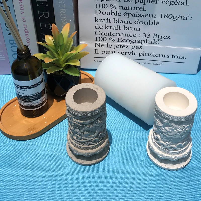 Подсвечник для свечей пластырь форма с рисунком дракона и феникса подсвечника