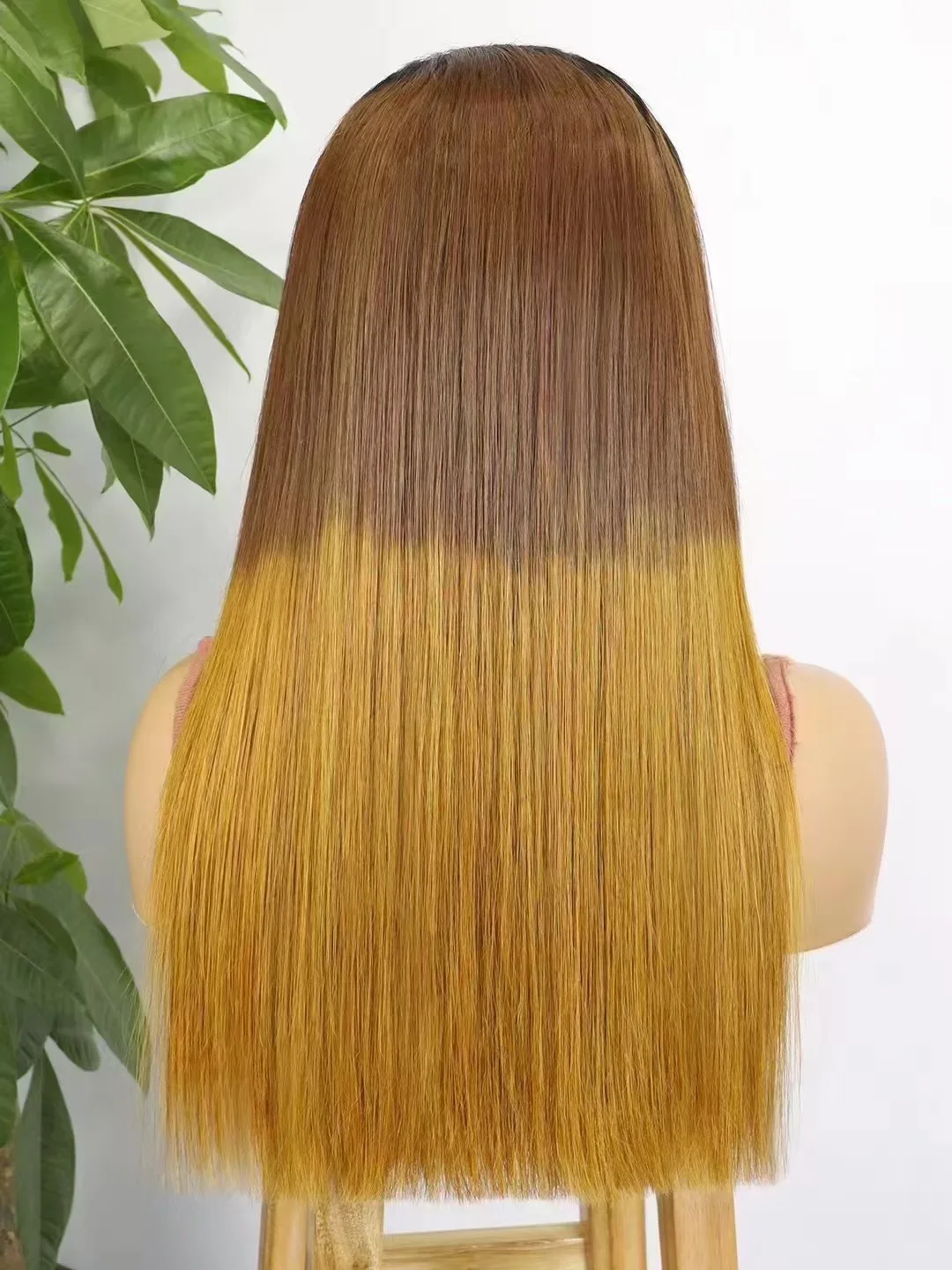 Цветной прямой парик из натуральных волос для чернокожих женщин 13x4 кружевной