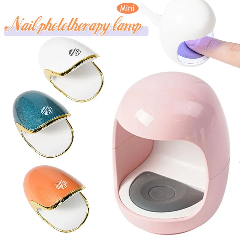 

Mini Uv Led Nail Lamp Portable Usb Nail Dryer Suitable For All Gels With 3 Led Phototherapy Lamp Home Manicure Tools