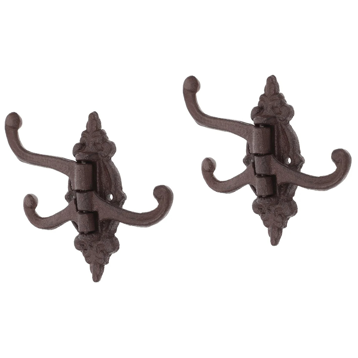 

Movable Wall Hook Iron Vintage Hanger Towel Hook Triple Robe Coat Swing Arm