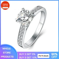 free get earrings allergy free tibetan silver ring with credentials 1 carat imitation diamond wedding engagement band for women