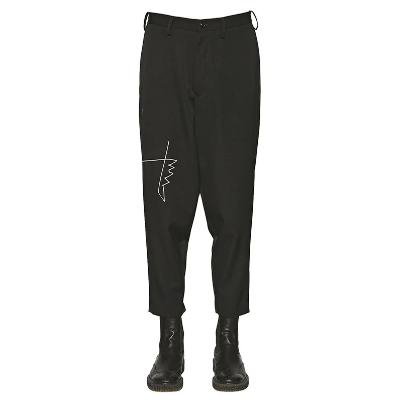 Yamamoto Yohji Leisure Fashion Embroidered Japan Pencil Pants Casual Trousers For Men And Women