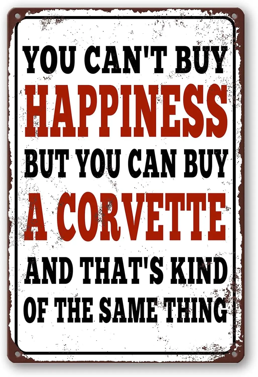 Металлическая вывеска Corvette, алюминий