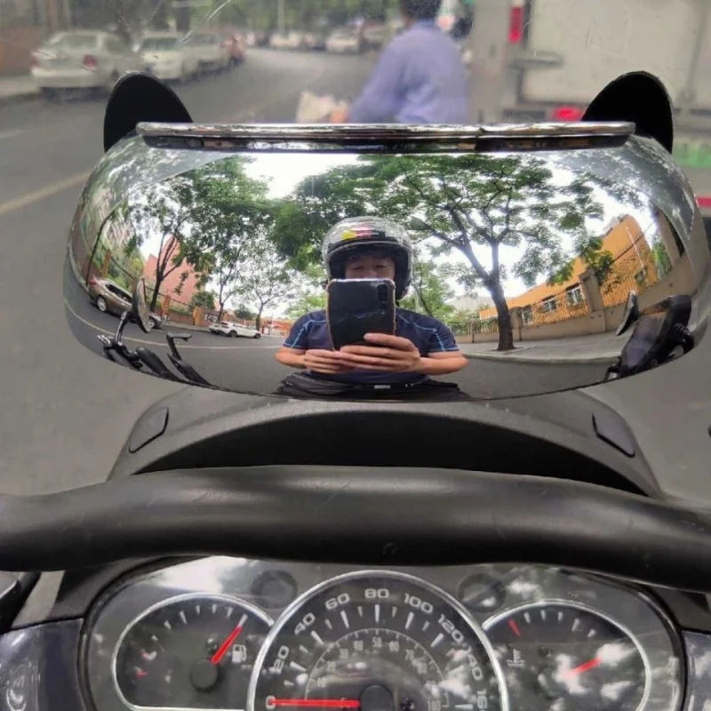 

Motorcycle windshield wide-angle panoramic rearview mirror Electric vehicle auxiliary mirror Blind area mirror 180 degrees